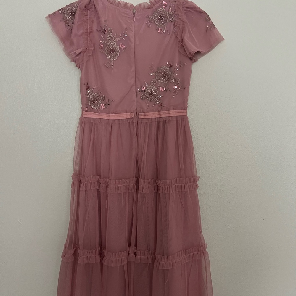 Badgley Mischka Rose Embellished Kids Dress - Picture 2 of 10